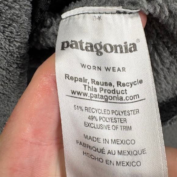 Patagonia Womens Small Gray Lightweight Fleece Snap T Pullover Jacket - Picture 3 of 10
